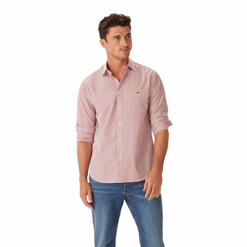 R.M. Williams Regular Poplin Stripe Shirt image number 0